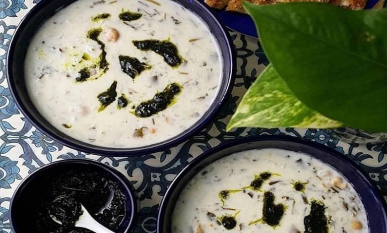 طرز تهیه آش دوغ اردبیل با رسپی جدید +فیلم