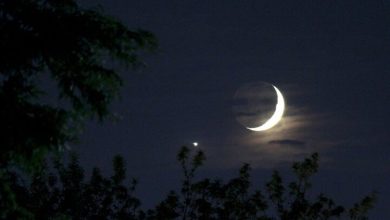 درخشش دو غول آسمانی؛ مقارنه ماه و سیاره مشتری در آسمان ایران