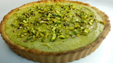 سه سوته این تارت پسته ای شکلاتی را در خانه بپزید+ فیلم