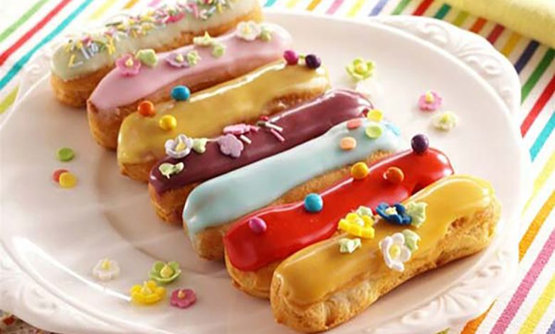 روش تهیه شیرینی اکلر طعمی متفاوت و لذیذ+فیلم